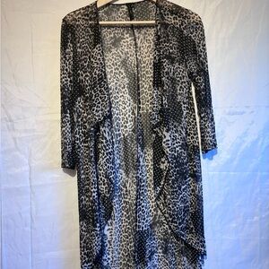 Zero 2 eight Black and tan Patterned op bed cardigan size small